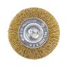 2 1/2" x 1/4" Shank Brass Coated Crimped Fine Cleaning & Polishing Wire Wheel    