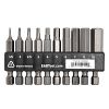 50mm (2") 10 pc Assorted Hexagonal Impact Bit Clip (Metric) Industrial Screwdriver Bit Recyclable 