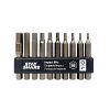 2" x Assorted Impact Bit Clip Hexagonal Imperial (10 Pc Multipack) Industrial Screwdriver Bit Recyclable 