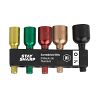 2" x Assorted Color Coded Bit Clip Nutsetter (5 Pc Multipack) Industrial Recyclable 