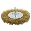 4" x 1/4" Shank Brass Coated Crimped Fine Cleaning & Polishing Wire Wheel    