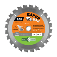 7 1/4" x 24 Teeth Framing Razor Back&reg;   Professional Saw Blade Recyclable Exchangeable