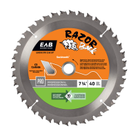 7 1/4" x 40 Teeth Finishing Razor Back&reg;  Professional Saw Blade Recyclable Exchangeable