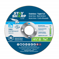 4 1/2" x 5/64"  Taper Cut Metal Cutting Flat Wheel Type 1 (10 Pack) Industrial Abrasive  