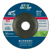 5" x 1/4"  Depressed Center Wheel Metal Grinding Flat Wheel Type 27  Professional Abrasive  