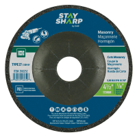 4 1/2" x 1/8"  Depressed Center Wheel Masonry Grinding Flat Wheel Type 27  Professional Abrasive  