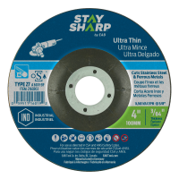 4" x 3/64"  Depressed Center Wheel Metal Cutting Flat Wheel Type 27 Ultra Thin  Industrial Abrasive  