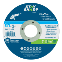 5" x 3/64"  Depressed Center Wheel Metal Cutting Flat Wheel Type 27 Ultra Thin  Industrial Abrasive  