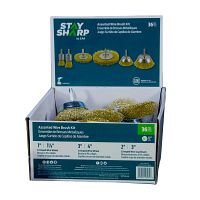  x 1/4" Shank Brass  Cleaning & Polishing Wire Cup/Wire Wheel (36 Pc Multipack)   