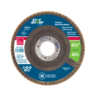 4 1/2" x 40 Grit  Sanding & Cleaning Flap Disc Type 29  Industrial Abrasive  