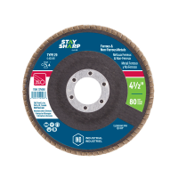 4 1/2" x 80 Grit  Sanding & Cleaning Flap Disc Type 29  Industrial Abrasive  
