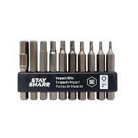 2" x Assorted Impact Bit Clip Hexagonal Imperial (10 Pc Multipack) Industrial Screwdriver Bit Recyclable 