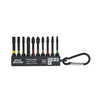 2" x Assorted Torsion Impact Bit Clip Square Recess, Phillips, Torx (10 Pc Multipack) Professional Screwdriver Bit Recyclable 