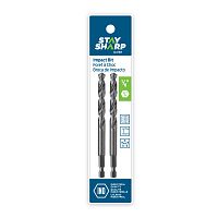 1/8" x 1 1/2" x 3" Wood Impact Hex Shank Industrial Drill Bit (2 Pack) Recyclable 