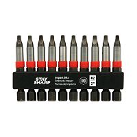 2" x SQ #2 Impact Bit Clip Square Recess (10 Pack) Industrial Screwdriver Bit Recyclable 