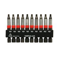 2" x SQ #2 Impact Bit Clip Square Recess (10 Pack) Industrial Screwdriver Bit Recyclable 