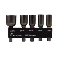 2" x Assorted Metric Impact Bit Clip Nutsetter (5 Pc Multipack) Industrial Recyclable 