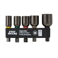 2" x Assorted Impact Bit Clip Nutsetter (5 Pc Multipack) Industrial Recyclable 