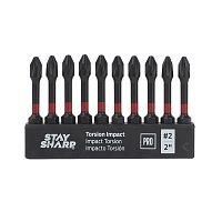 2" x PH #2  Torsion Impact Bit Clip Phillips (10 Pack) Professional Screwdriver Bit Recyclable 