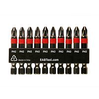 2" x PH #2  Banded Bit Clip Phillips (10 Pack) Industrial Screwdriver Bit Recyclable 