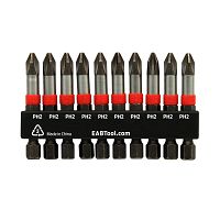 2" x PH #2  Impact Bit Clip Phillips (10 Pack) Industrial Screwdriver Bit Recyclable 