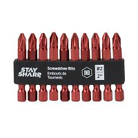 2" x PH #2  Colored Coded Bit Clip Phillips (10 Pack) Industrial Screwdriver Bit Recyclable 