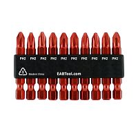 2" x PH #2  Colored Coded Bit Clip Phillips (10 Pack) Industrial Screwdriver Bit Recyclable 