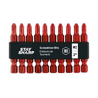2" x PH #2 Drywall Colored Coded Bit Clip Phillips (10 Pack) Industrial Screwdriver Bit Recyclable 