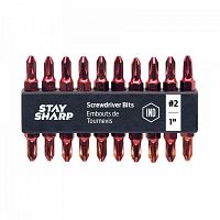 1" x PH #2  Colored Coded Bit Clip Phillips (20 Pack) Industrial Screwdriver Bit Recyclable 