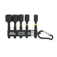 2 9/16" x Assorted Torsion Impact Bit Clip Nutsetter (5 Pc Multipack) Professional Recyclable 
