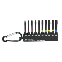 2" x Assorted Torsion Impact Bit Clip Torx (10 Pc Multipack) Professional Screwdriver Bit Recyclable 