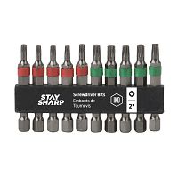 2" x Assorted Banded Bit Clip Torx (10 Pc Multipack) Industrial Screwdriver Bit Recyclable 