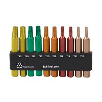 2" x Assorted Colored Coded Bit Clip Torx (10 Pc Multipack) Industrial Screwdriver Bit Recyclable 