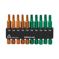 2" x Assorted Colored Coded Bit Clip Torx (10 Pc Multipack) Industrial Screwdriver Bit Recyclable 
