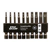2" x Assorted Standard Bit Clip Torx Security  (10 Pc Multipack) Industrial Screwdriver Bit Recyclable 