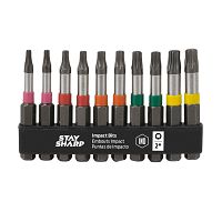 2" x Assorted Impact Bit Clip Torx (10 Pc Multipack) Industrial Screwdriver Bit Recyclable 