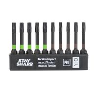 2" x Assorted Torsion Impact Bit Clip Torx (10 Pc Multipack) Professional Screwdriver Bit Recyclable 