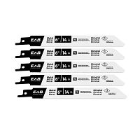 6" x 14 tpi Bimetal (5 Pack) Professional Reciprocating Blade Recyclable Exchangeable