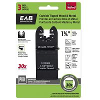 1 1/4" Flush Cut (Wood & Metal) Carbide (3 Pack)  Professional Oscillating Accessory Recyclable Exchangeable