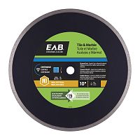 10" Continuous Rim Ceramic Tile Black Industrial Diamond Blade Recyclable Exchangeable