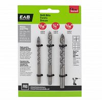 3/16", 1/4", 5/16"  Specialty Glass & Tile Professional Drill Bit (3 Pc Multipack) Recyclable Exchangeable