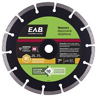 7" Segmented Rim Concrete Black Industrial Diamond Blade Recyclable Exchangeable