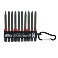 3" x PH #2  Impact Bit Clip Phillips (10 Pack) Professional Screwdriver Bit Recyclable 