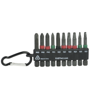 2" x Assorted Impact Bit Clip Square Recess, Phillips (10 Pc Multipack) Professional Screwdriver Bit Recyclable 