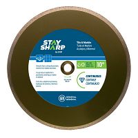 10" Continuous Rim Ceramic Tile Bronze  Diamond Blade Recyclable 