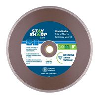 8" Continuous Rim Ceramic Tile Bronze  Diamond Blade Recyclable 