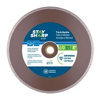8" Continuous Rim Ceramic Tile Bronze  Diamond Blade Recyclable 