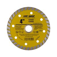 4" Turbo Rim Concrete Yellow  Diamond Blade Recyclable 